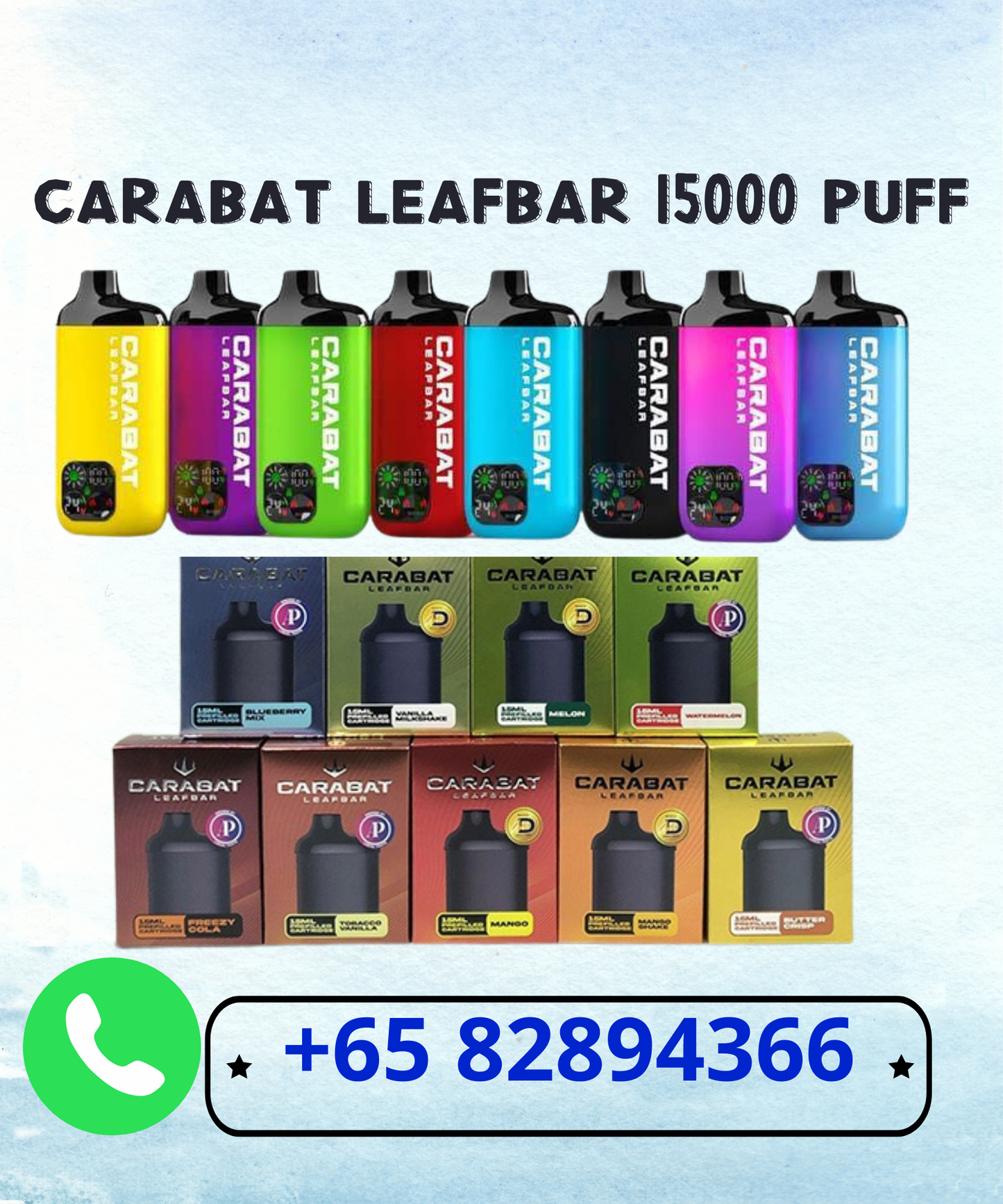 Carabat Leafbar 15k Puff battery & cartridge