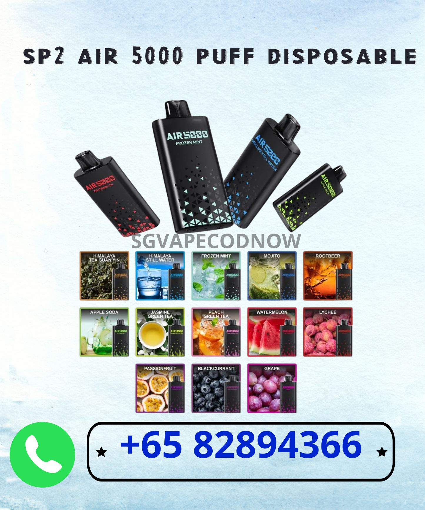 SP2 AIR 5000 PUFFS DISPOSABLE