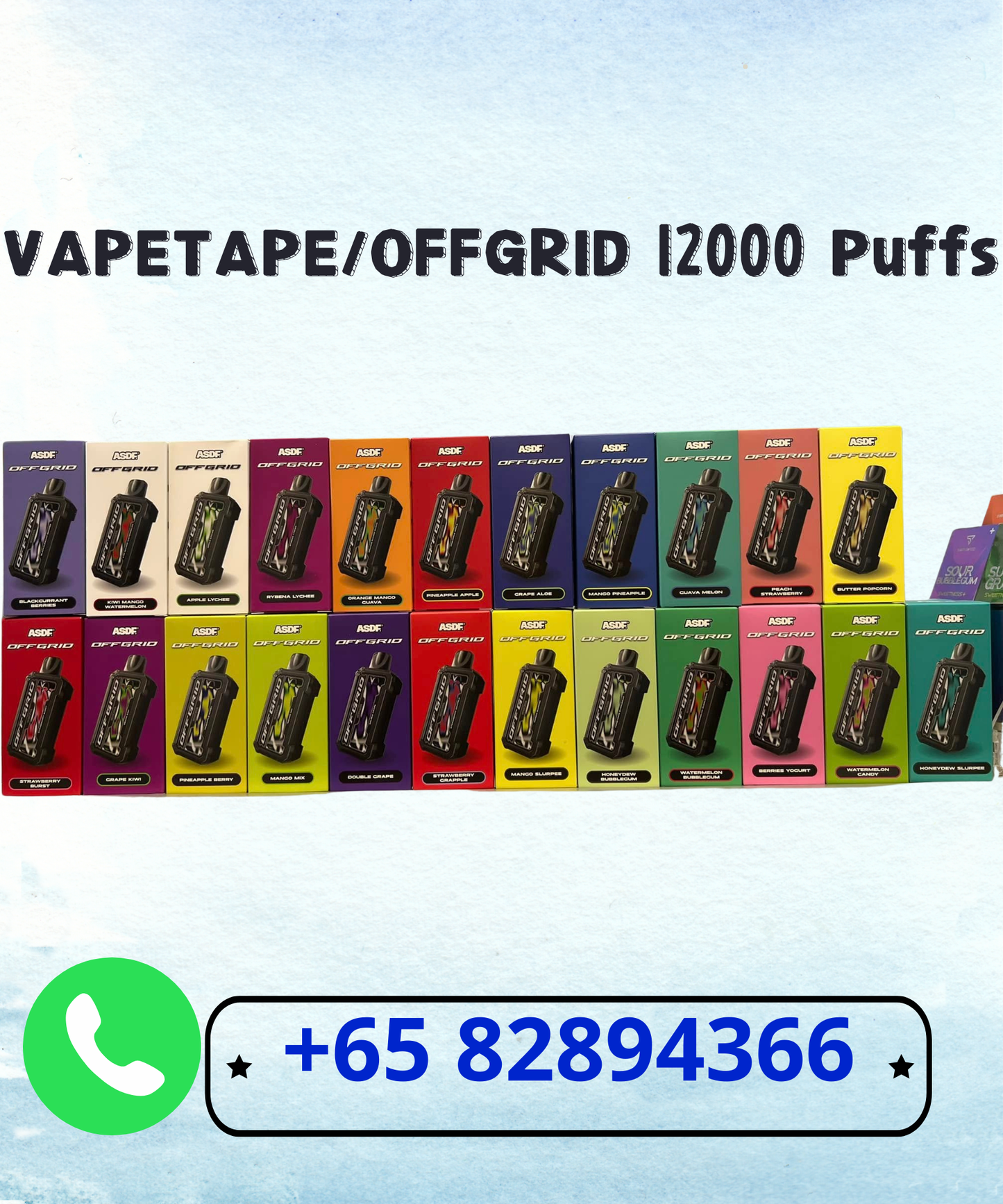 Vapetape Unplug / Offgrid Cartridge refill 12000 puff