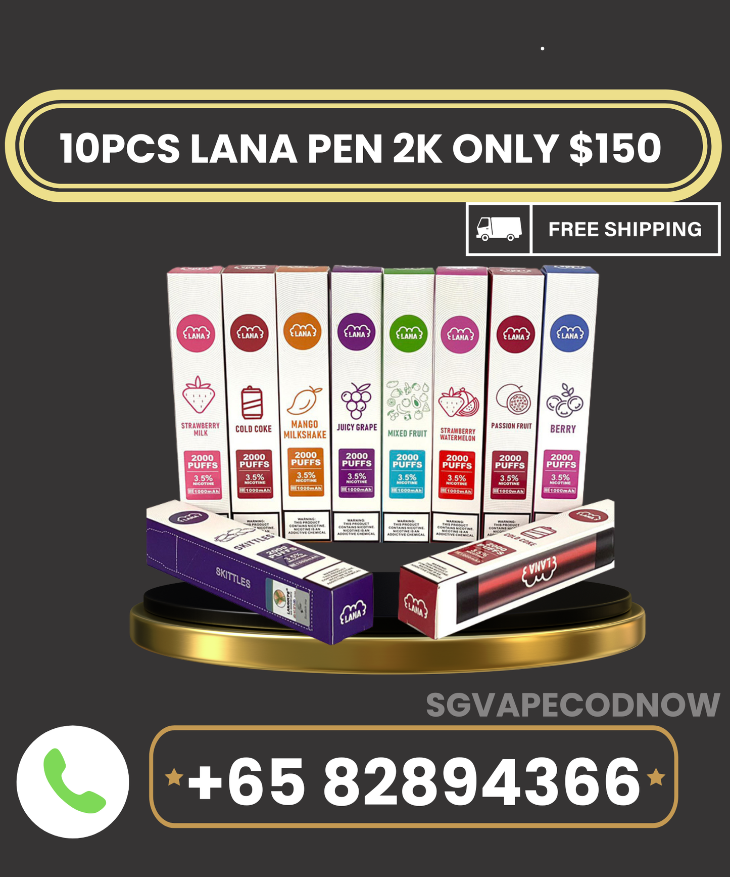 10PCS LANA PEN 2000 BUNDLE