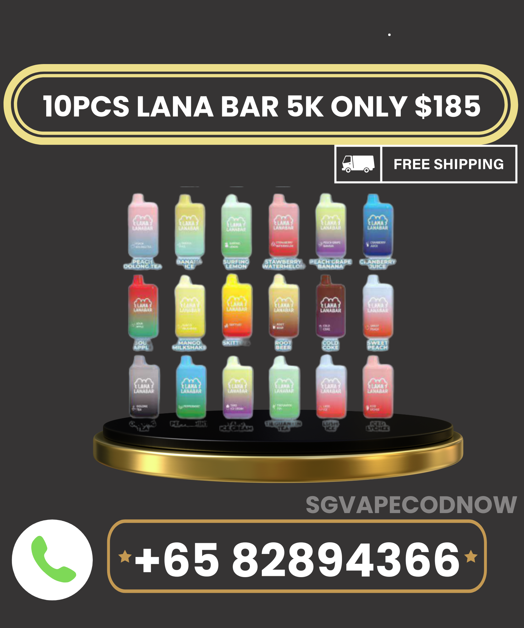 10PCS LANA BAR 5000 BUNDLE