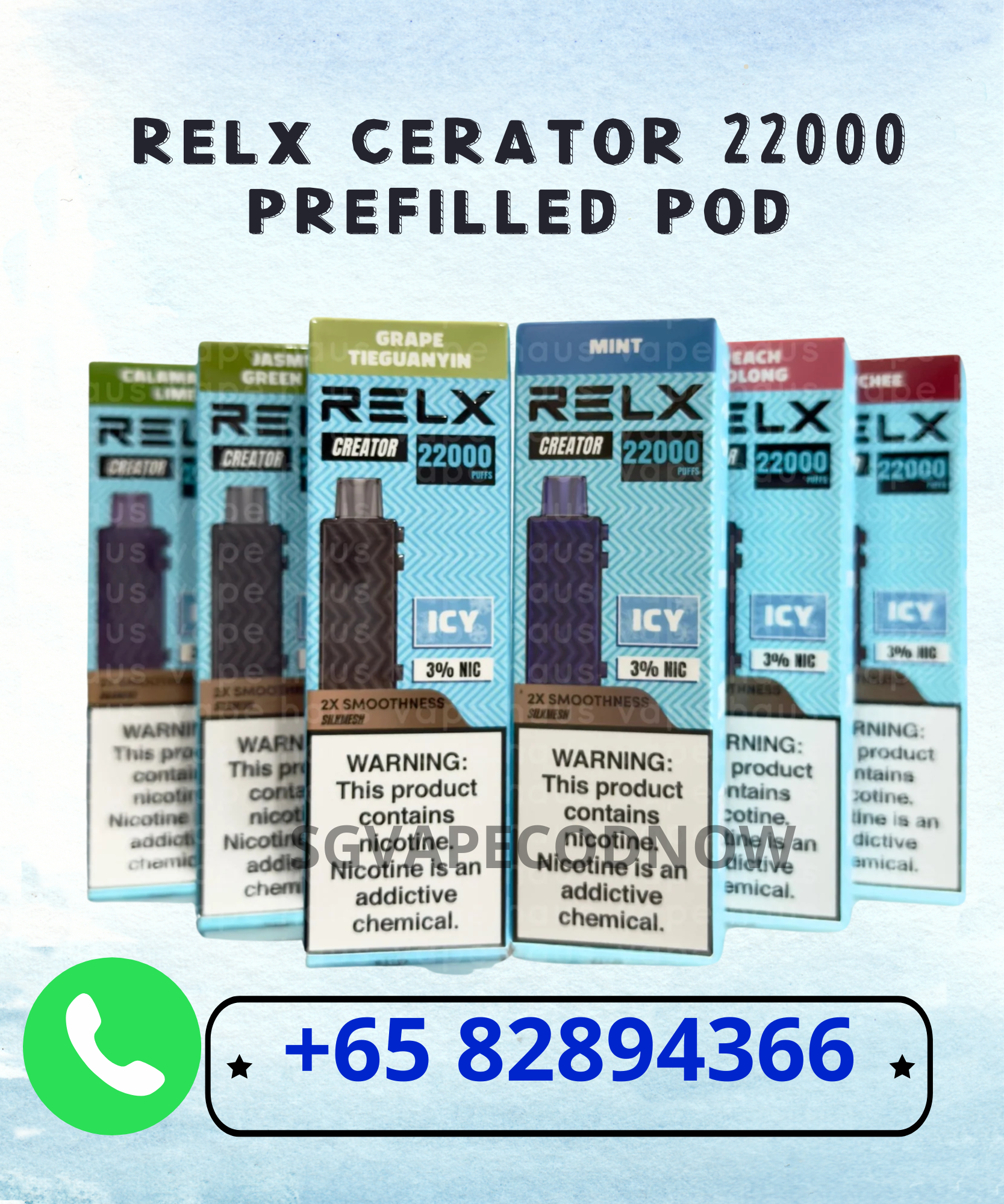 RELX CREATOR 22000 PUFFS DISPOSABLE - PREFILLED CARTRIDGE