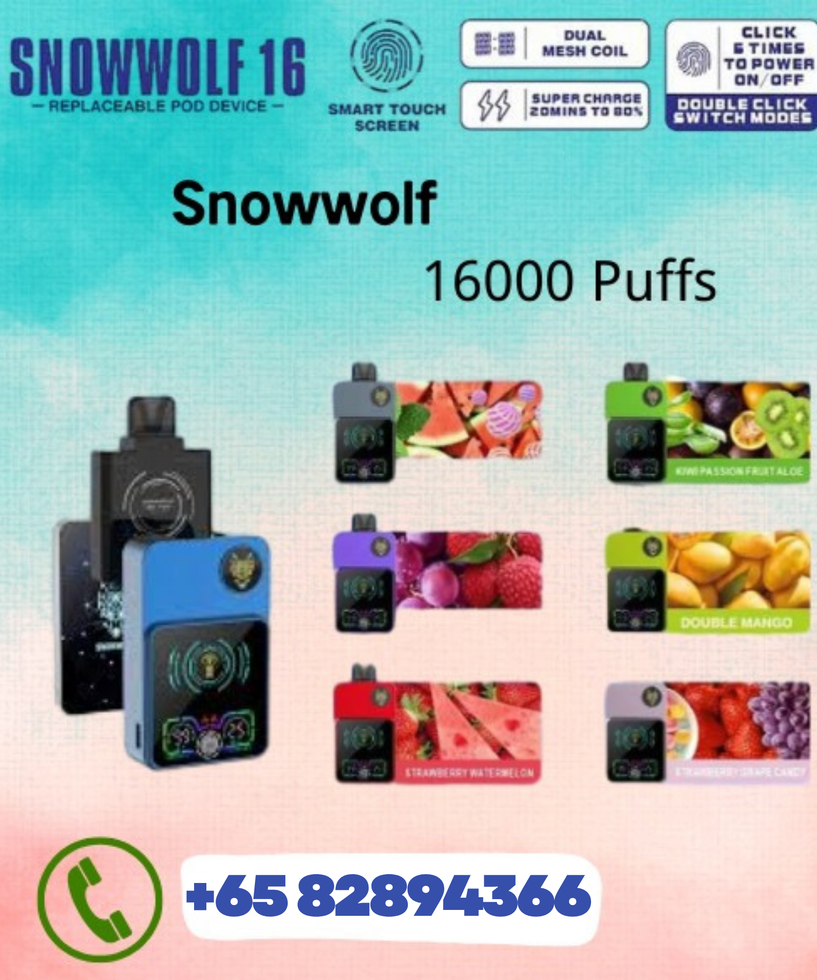SNOW WOLF 16000 PUFF DISPOSABLE