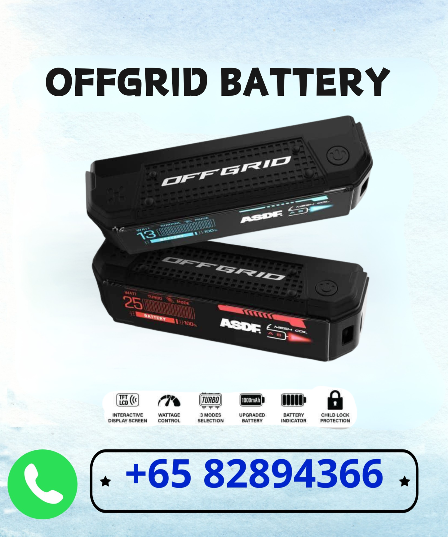 OFFGRID VAPETAPE UNPLUG BATTERY 12000